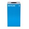 Alpine Industries 87 Gal. 3-Stream Steel Blue Recycling, Green Recycling, and Black Commercial Trash Can Station ALP4450-BLK-KIT39 - alternate 2